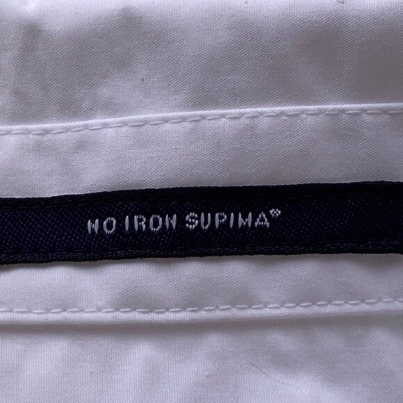 NEW Lands'End No-Iron Supima Sz 18 (XL) White Shirt Tunic 3/4 Sleeve - Picture 6 of 9